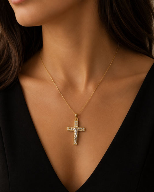 Pandantiv Aur 14K Cruciulita Divinity