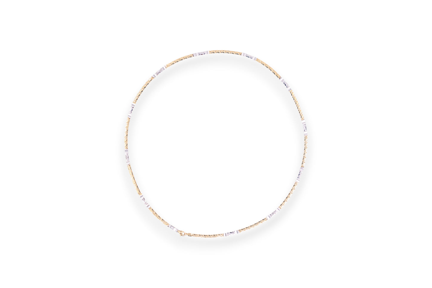 Lant bicolor plat din Aur 14K AG794