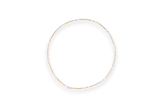 Lant Aur 14 K bicolor plat