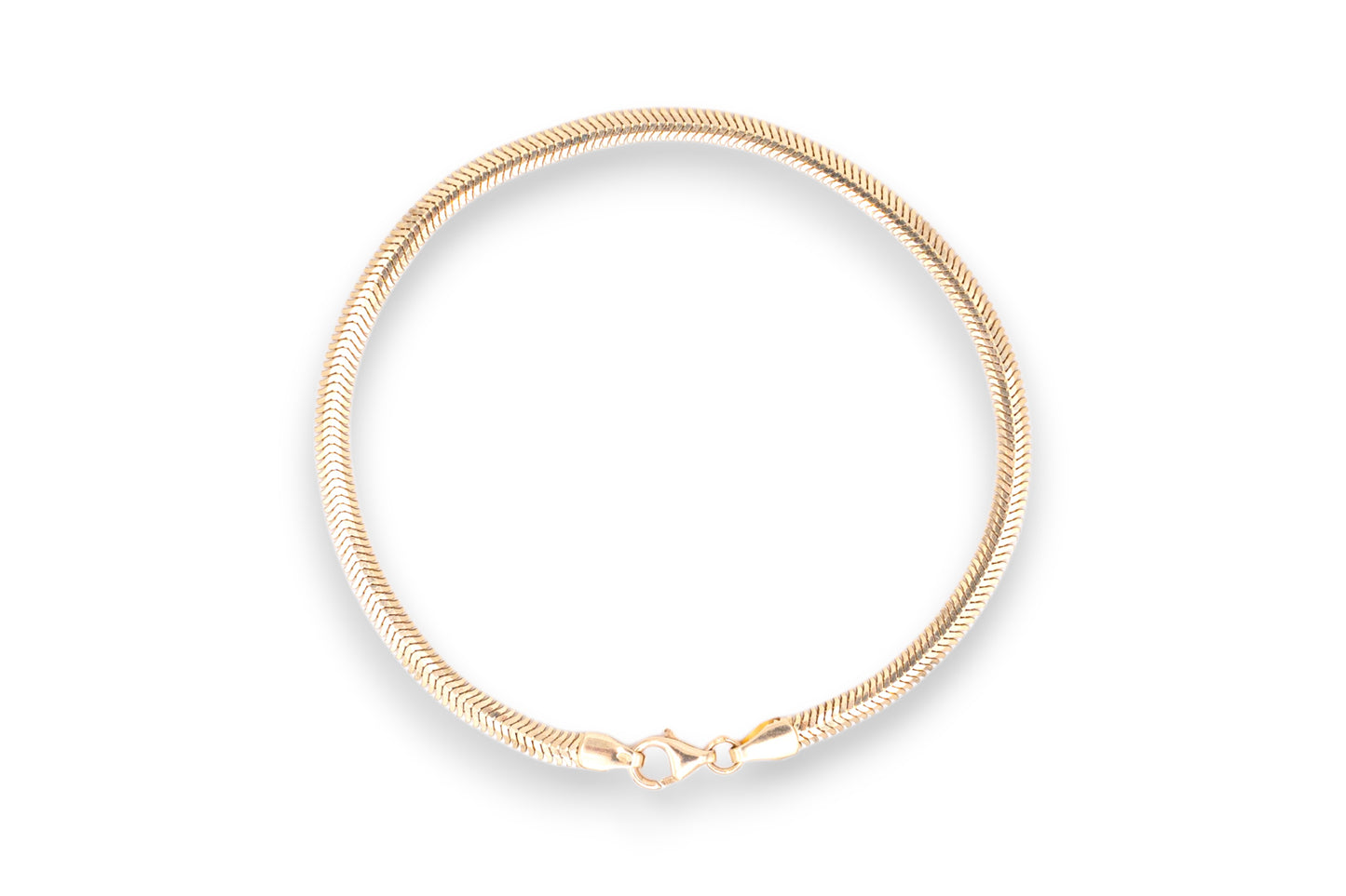 Bratara model sarpe din Aur Galben 14K cu design fluid AG458