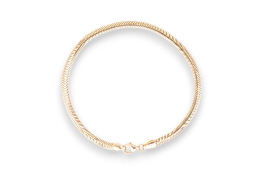 Bratara model sarpe din Aur Galben 14K cu design fluid AG458
