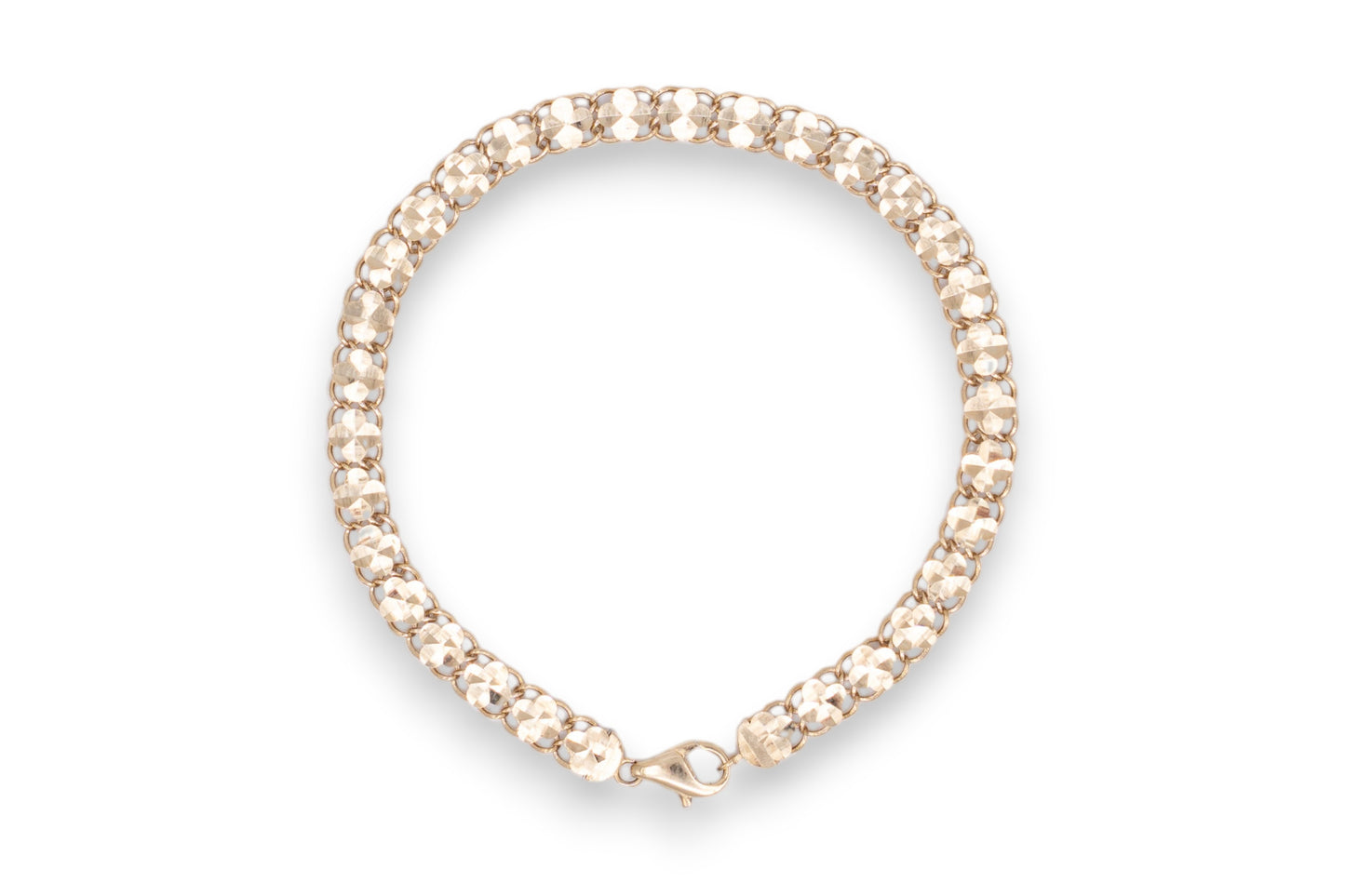 Bratara Luxury cu reflexii diamantate din Aur Galben 14K AG440