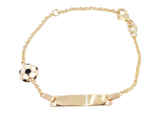 Bratara copii  "Minge de fotbal" si placuta - Antonia Gold