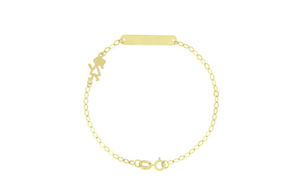 Bratara copii "Fetita" si cu placuta - Antonia Gold