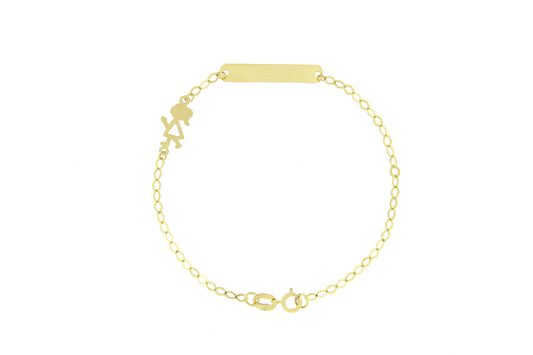 Bratara copii "Fetita" si cu placuta - Antonia Gold