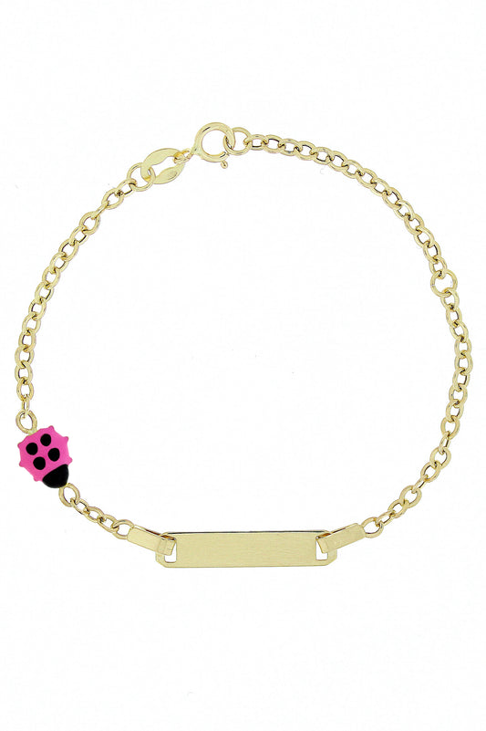 Bratara copii "Gargarita Roz" si placuta - Antonia Gold