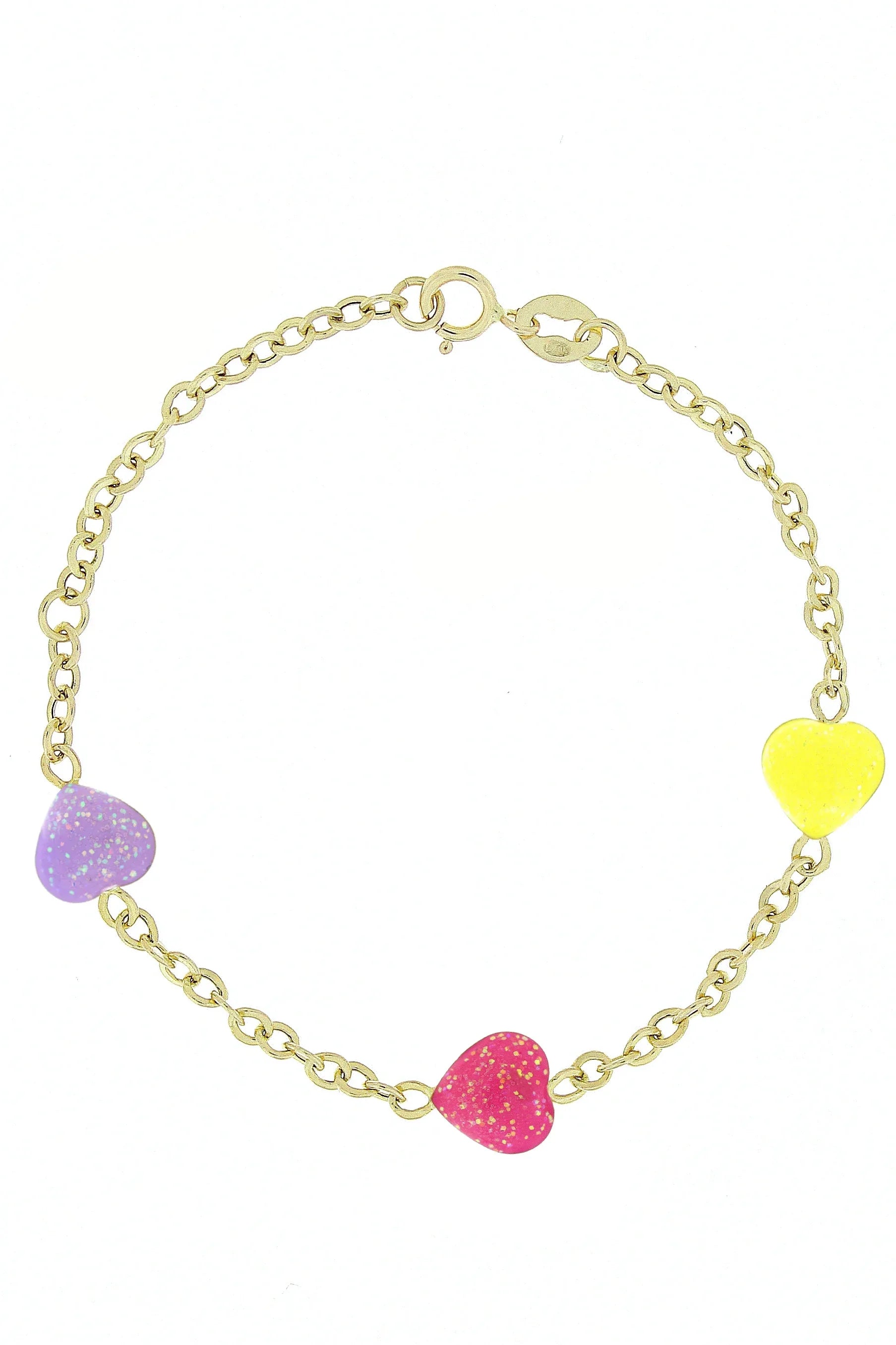 Bratara copii "Inimioare colorate" - Antonia Gold