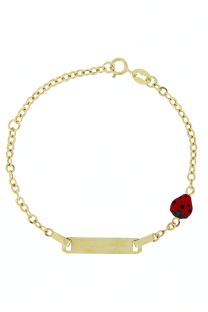 Bratara copii "Capsunica" si placuta - Antonia Gold