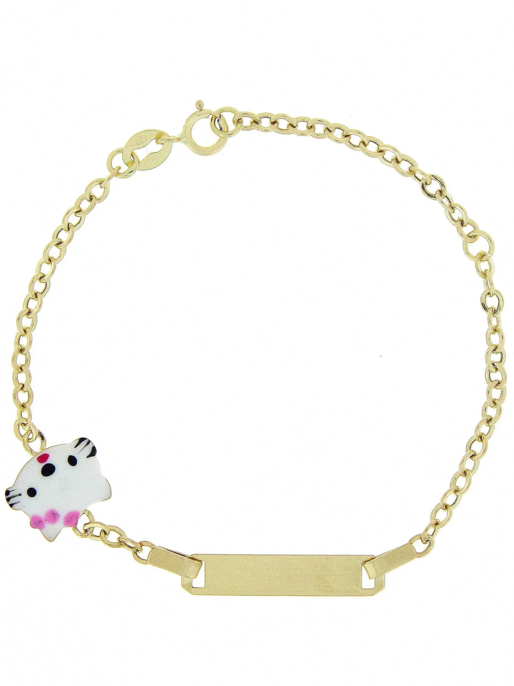 Bratara copii "Hello Kitty" cu placuta - Antonia Gold