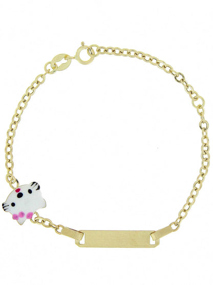 Bratara copii "Hello Kitty" cu placuta - Antonia Gold
