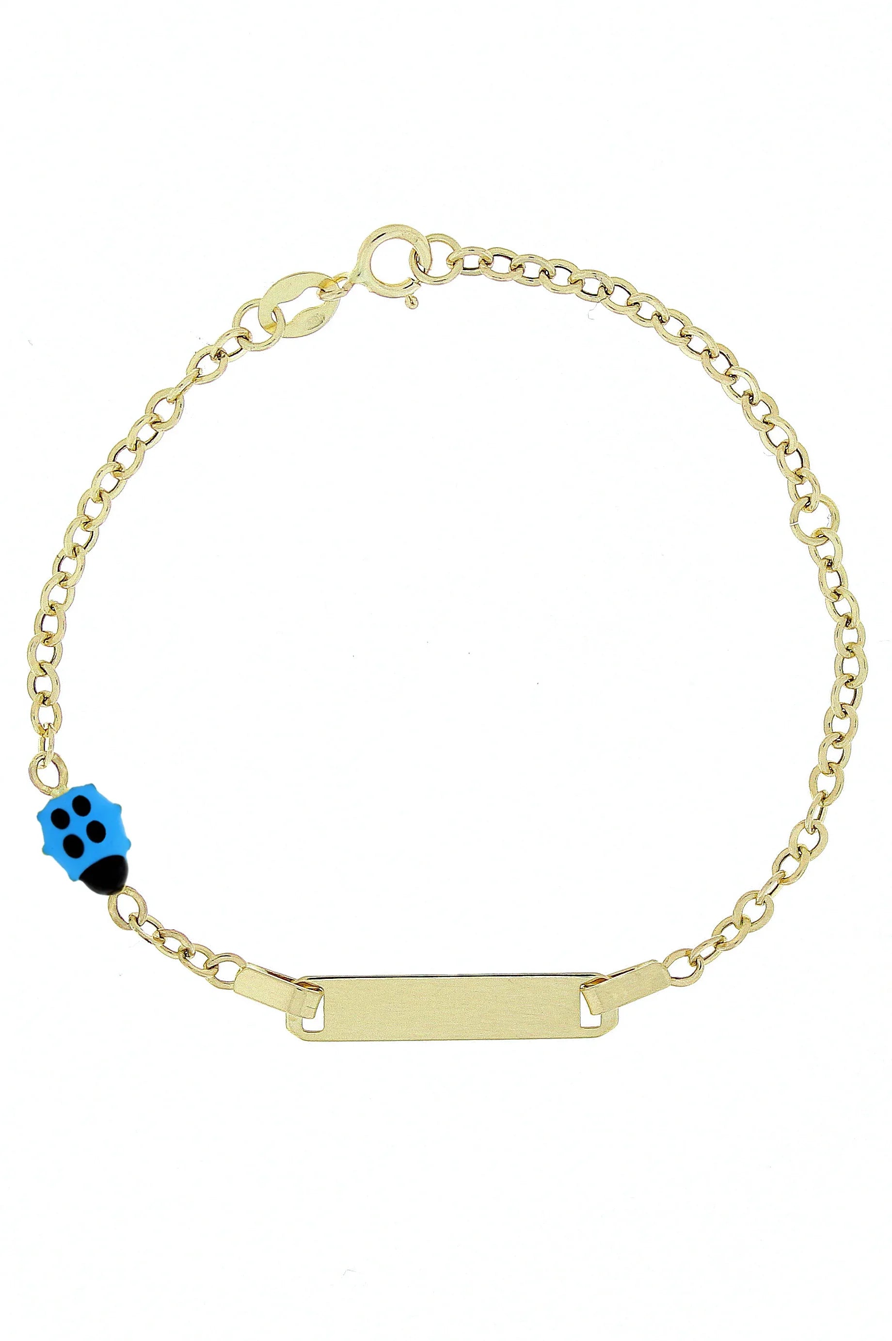 Bratara copii "Gargarita albastra" cu placuta - Antonia Gold