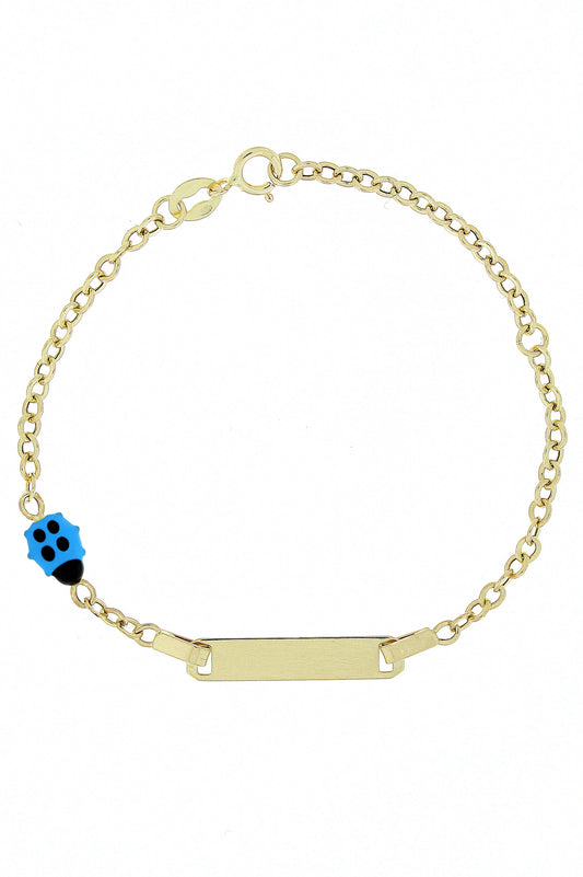 Bratara copii "Gargarita albastra" cu placuta - Antonia Gold