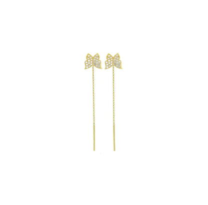Cercei lantisor "Fluture cu pietre zirconia" AG141Z - Antonia Gold