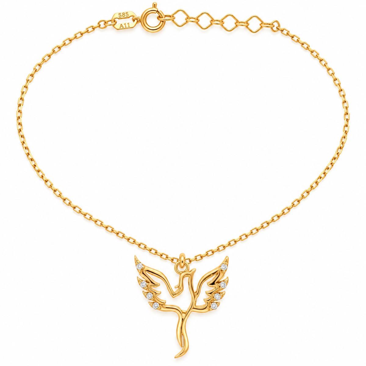Lantisor Aur 14K Phoenix Sky