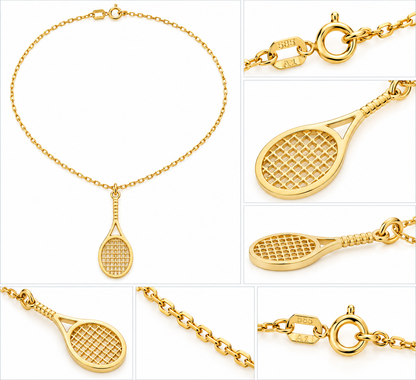 Lantisor Aur 14K Racheta Sport