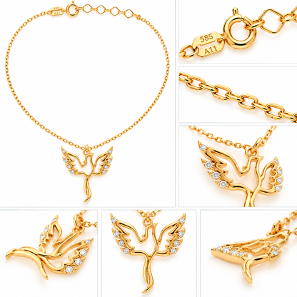 Lantisor Aur 14K Phoenix Sky