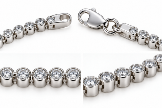 Bratara Tennis Aur 14K - White Lights
