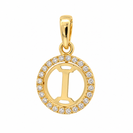 Pandantiv Aur 14 K Initiala "I"