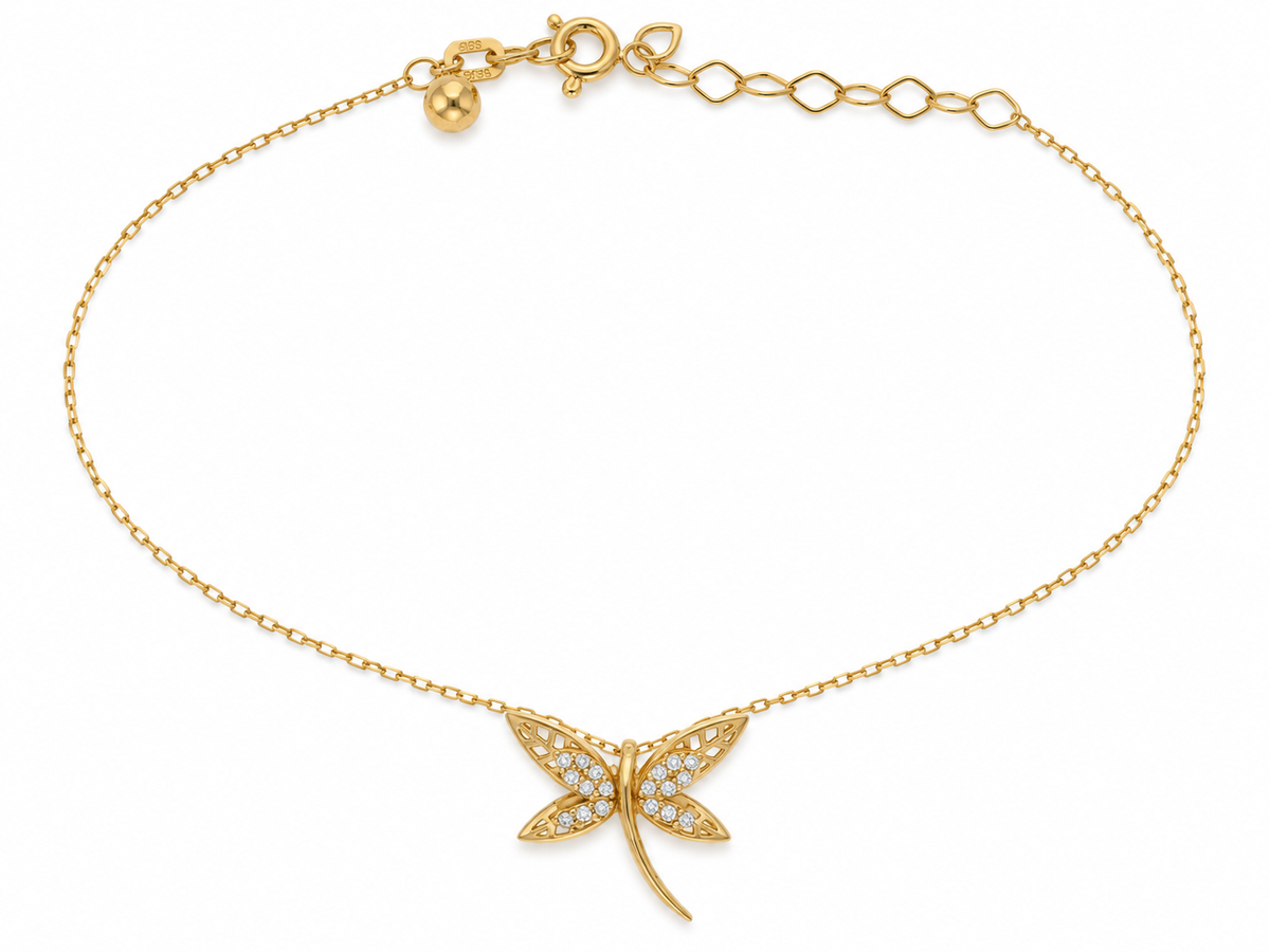 Lantisor Aur 14K Libelula Sky