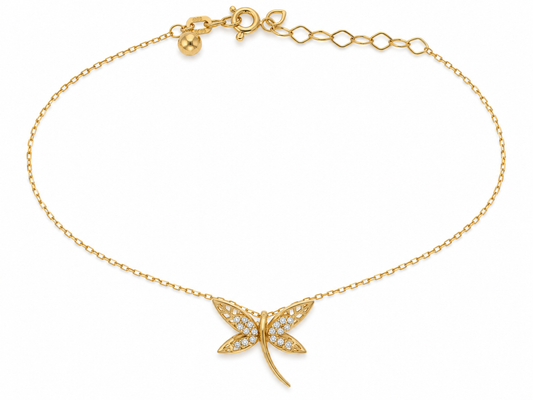 Lantisor Aur 14K Libelula Sky