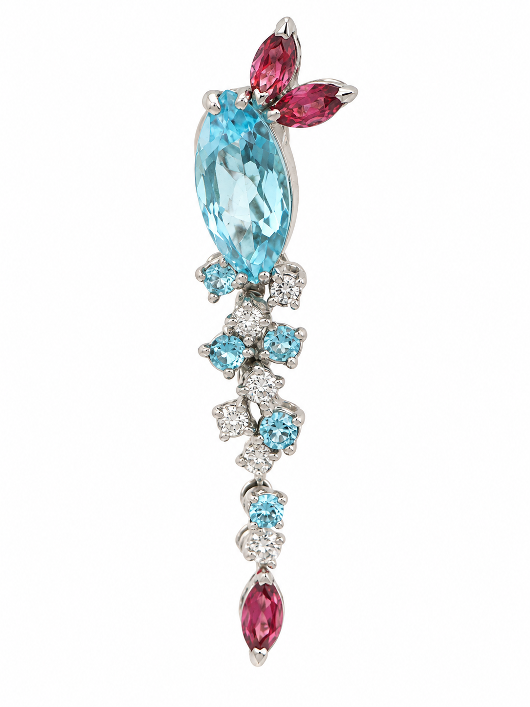 Cercei Aur 18K Azure Elegance cu Diamante