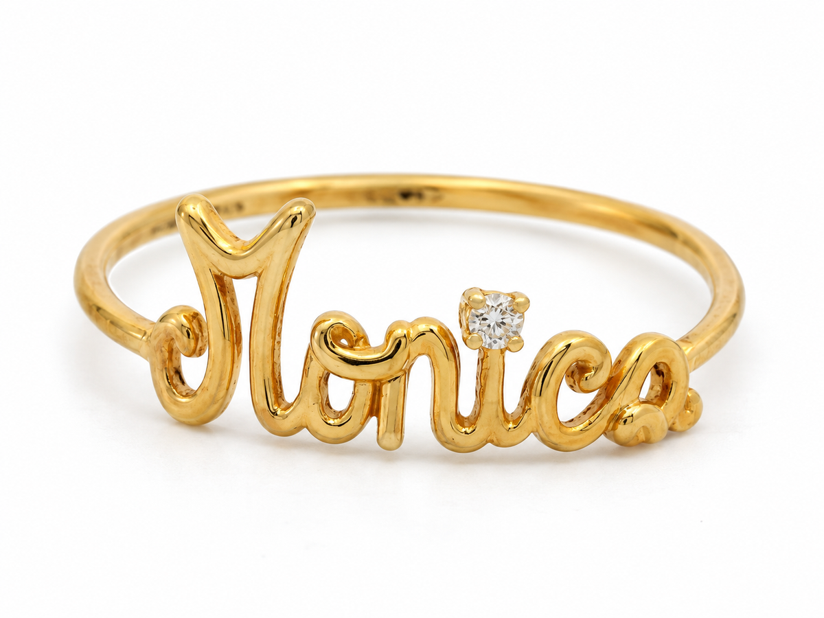 Inel Aur 18K - Monica Signature cu Diamant