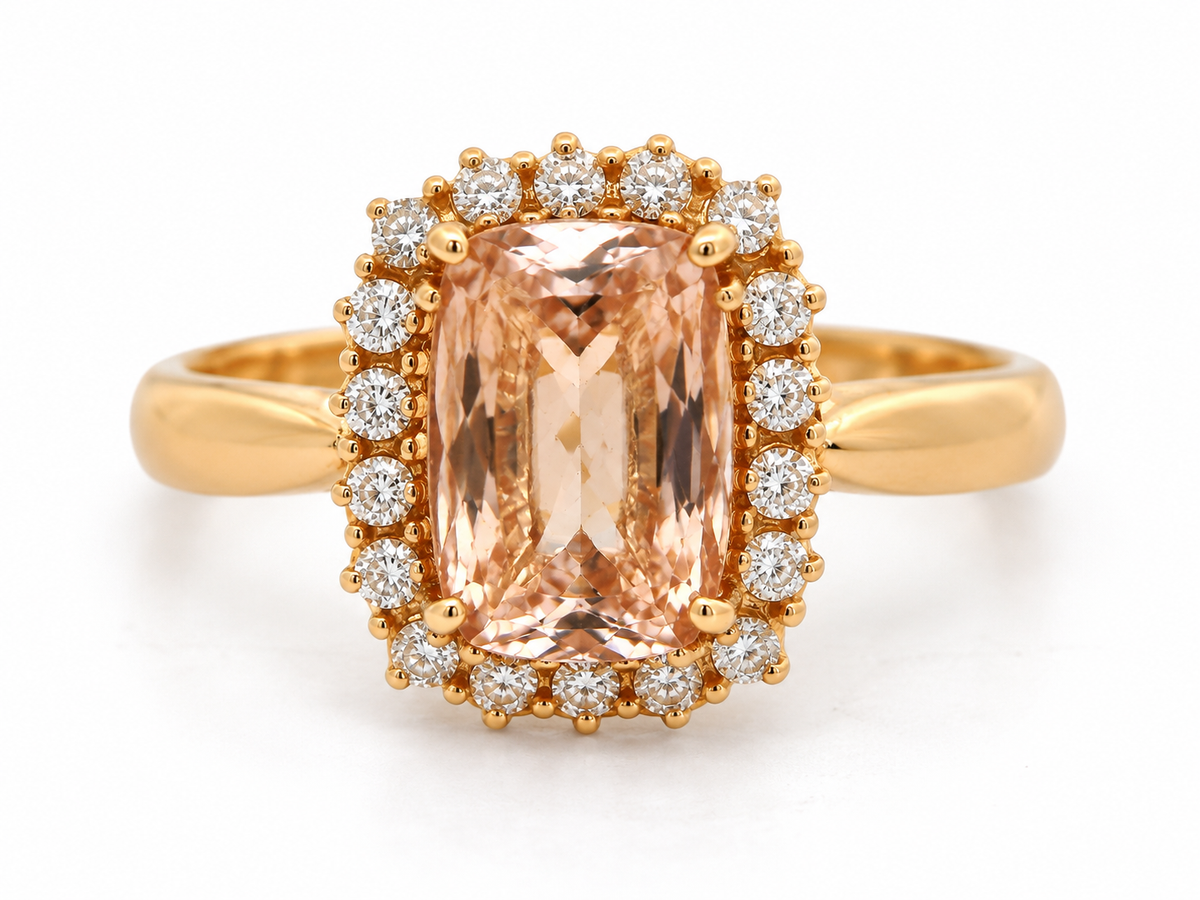 Inel Aur 18K Elegance Blush cu Diamante