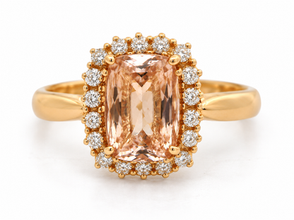 Inel Aur 18K Elegance Blush cu Diamante