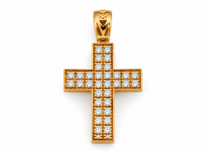 Cruce Aur 18K Divini cu Diamante