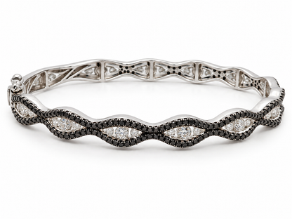 Bratara Aur 18K Fixa Noir Éternel cu Diamante