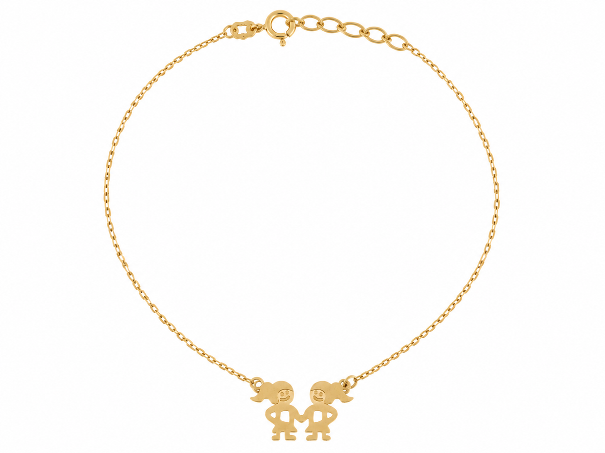 Lantisor Aur 14 K Familia - 2 Fetite