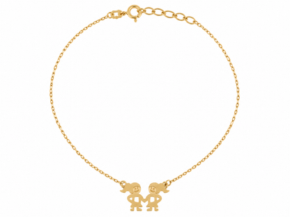 Lantisor Aur 14 K Familia - 2 Fetite