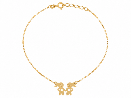 Lantisor Aur 14 K Familia - 2 Fetite