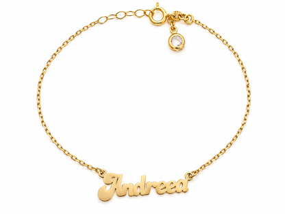 Nume din Aur 14K "Andreea" cu lantisor