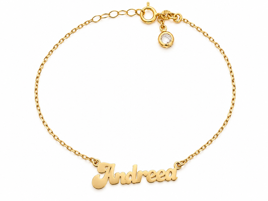 Nume din Aur 14K "Andreea" cu lantisor