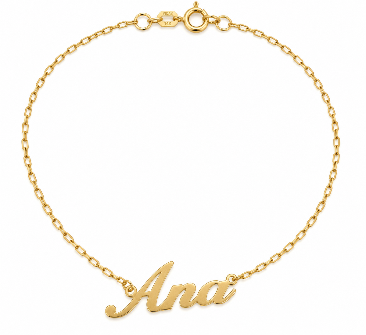 Nume din Aur 14K "Ana" cu lantisor