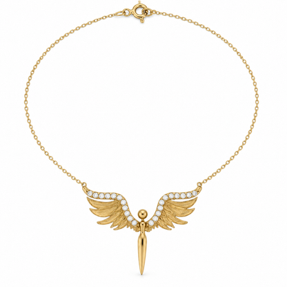 Lantisor Aur 14K Aripi de Inger