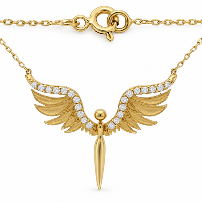 Lantisor Aur 14K Aripi de Inger