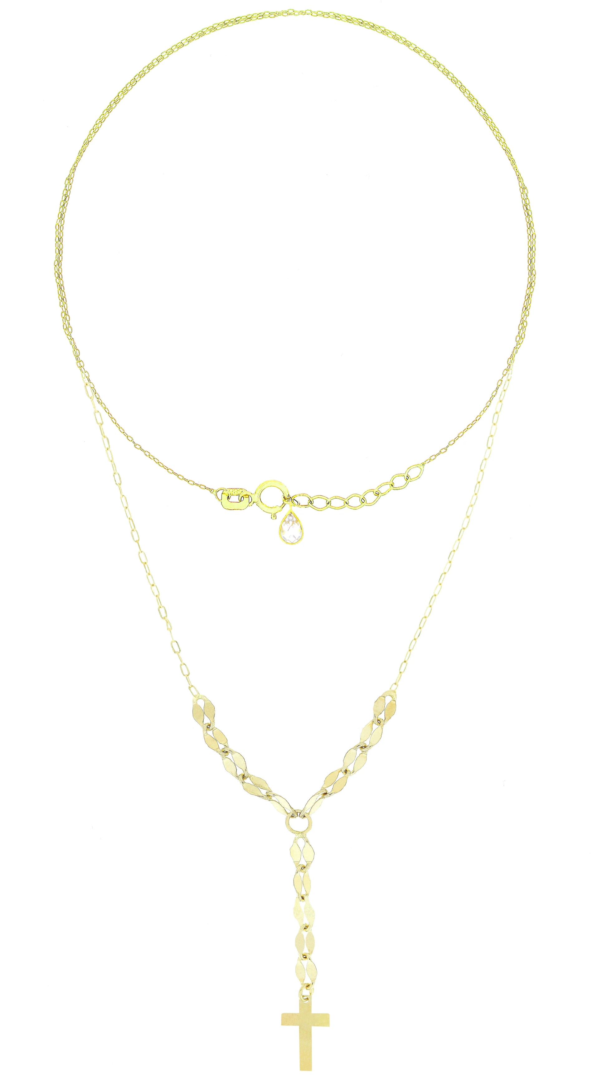 Lantisor "Cruciulita pe verticala" - Antonia Gold