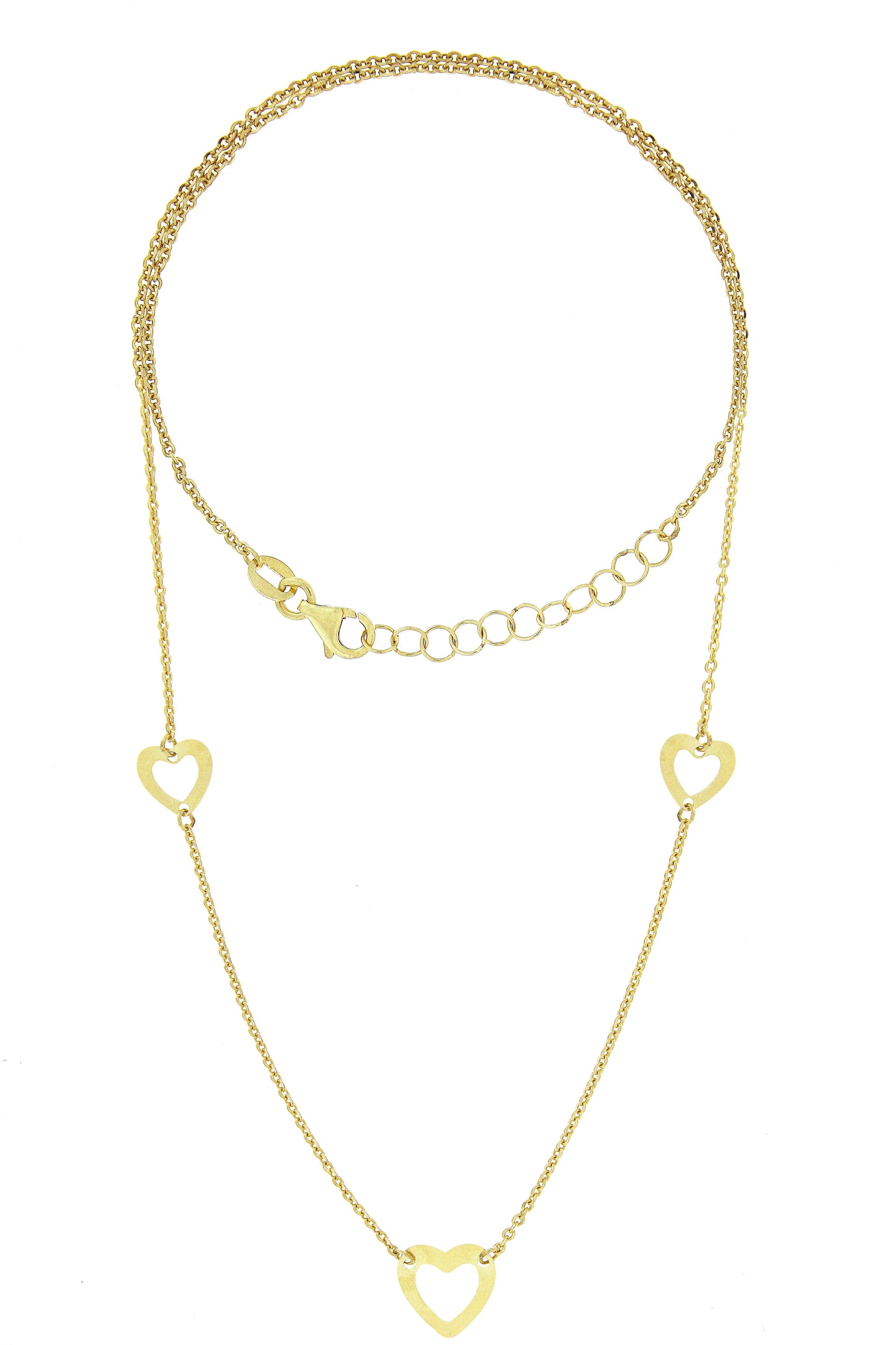 Lantisor "3 Inimioare" - Antonia Gold