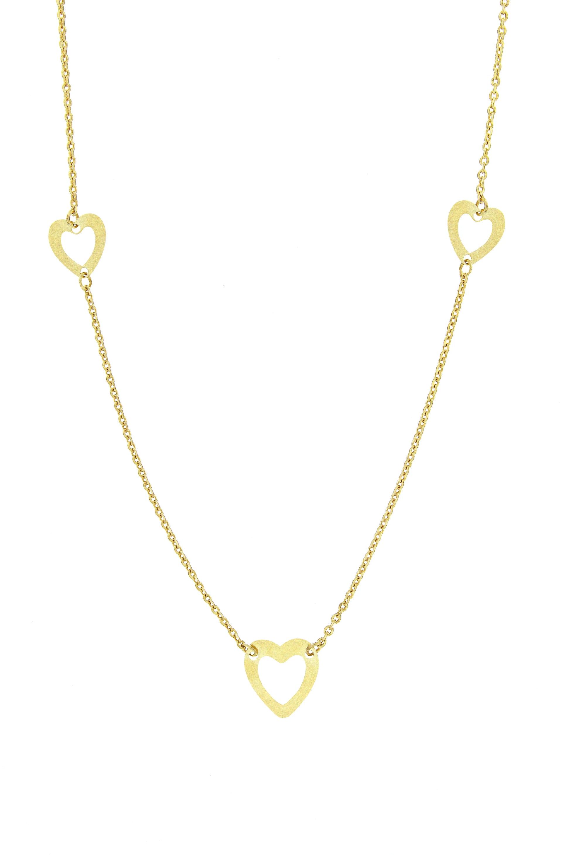 Lantisor "3 Inimioare" - Antonia Gold