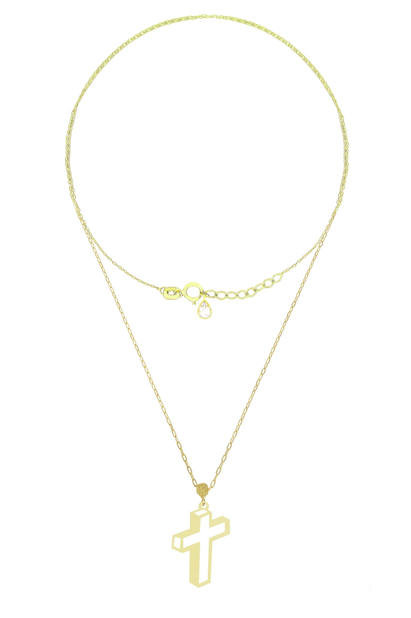 Lantisor Aur 14K "Cruce 3D" AG093D - Antonia Gold