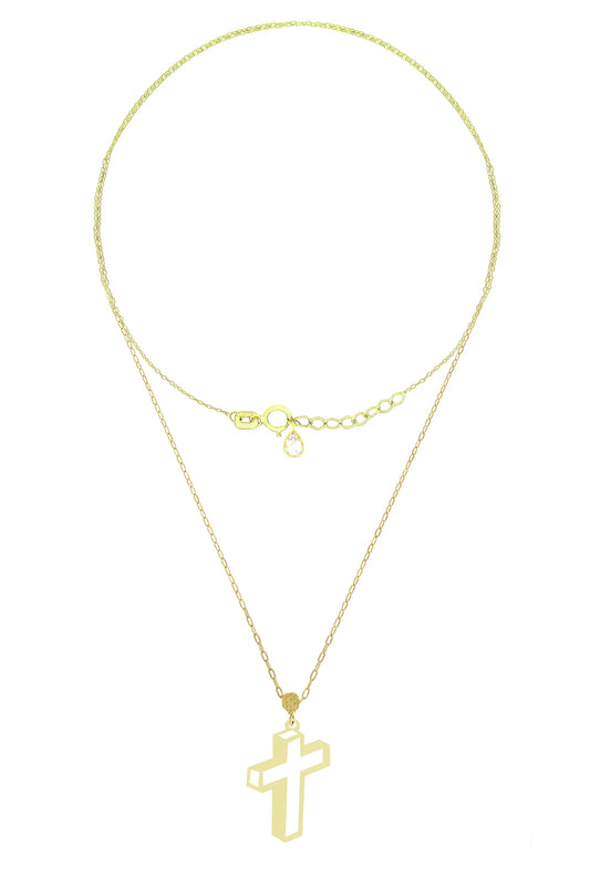 Lantisor Aur 14K "Cruce 3D" AG093D - Antonia Gold