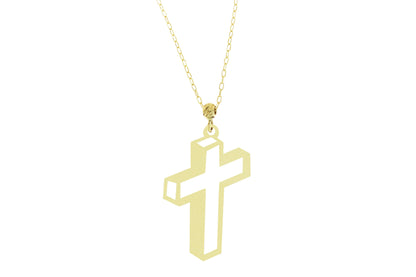 Lantisor Aur 14K "Cruce 3D" AG093D - Antonia Gold