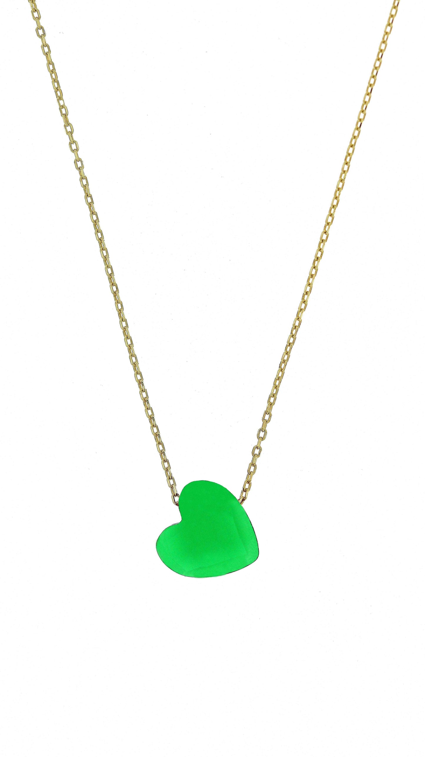 Lantisor "Inima VERDE" peridot - Antonia Gold