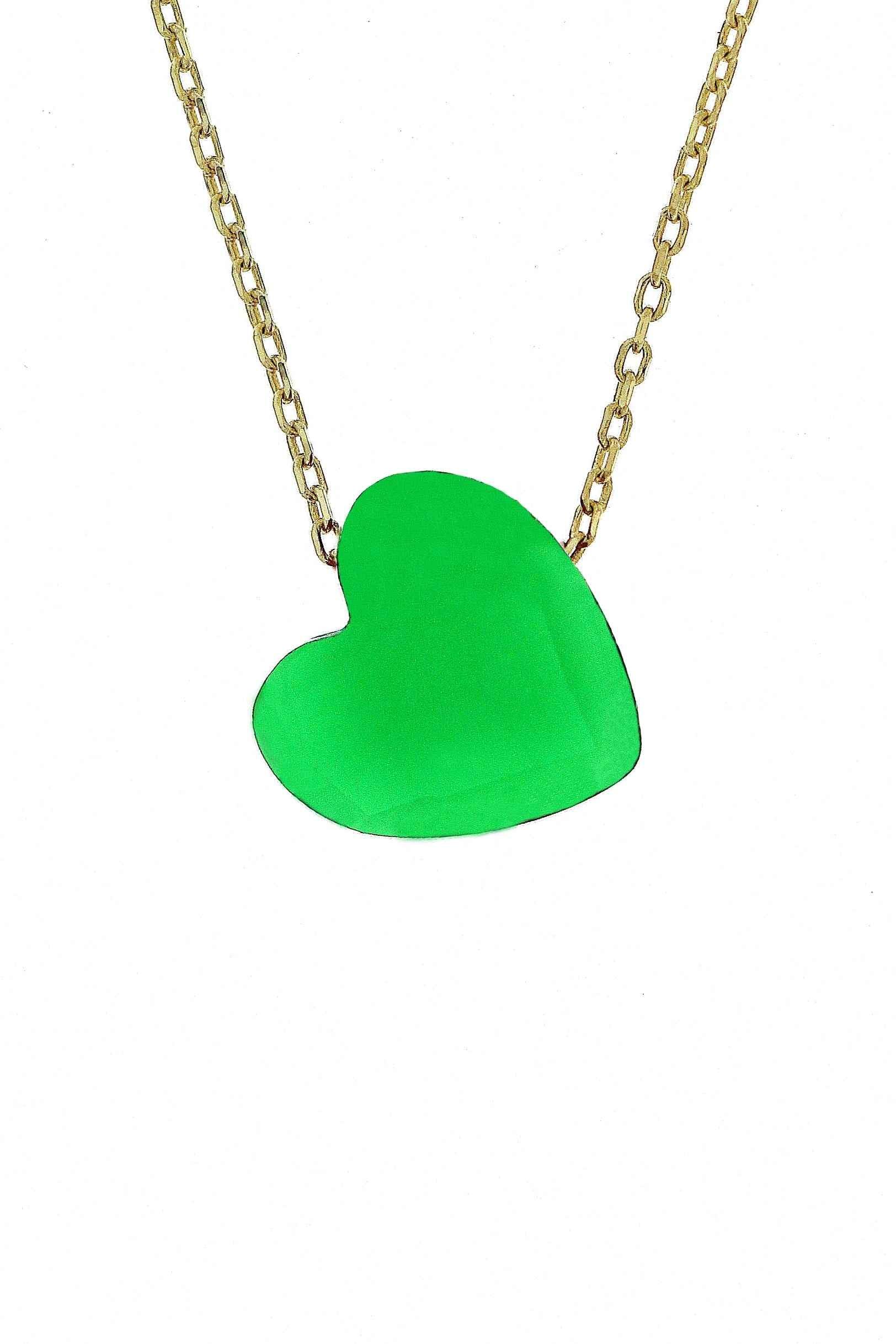 Lantisor "Inima VERDE" peridot - Antonia Gold