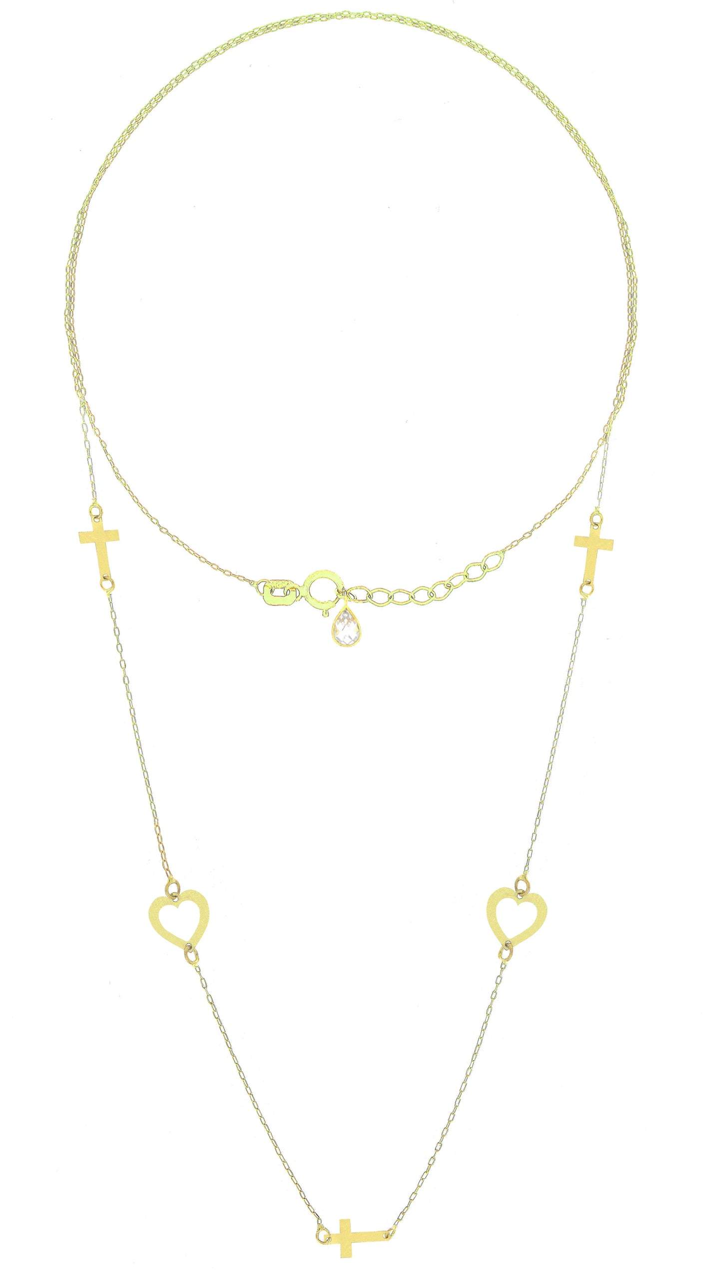 Lantisor "Cruciulite si Inimioare" - Antonia Gold