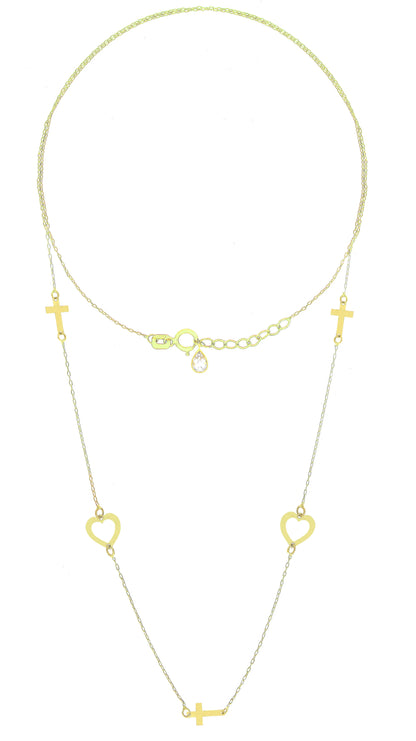 Lantisor "Cruciulite si Inimioare" - Antonia Gold