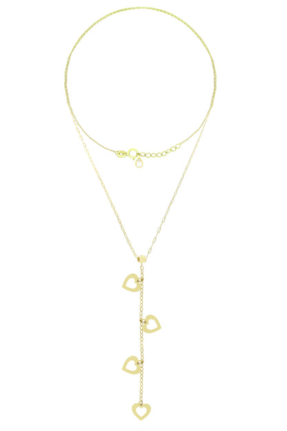 Lantisor "4 inimioare cazatoare" - Antonia Gold