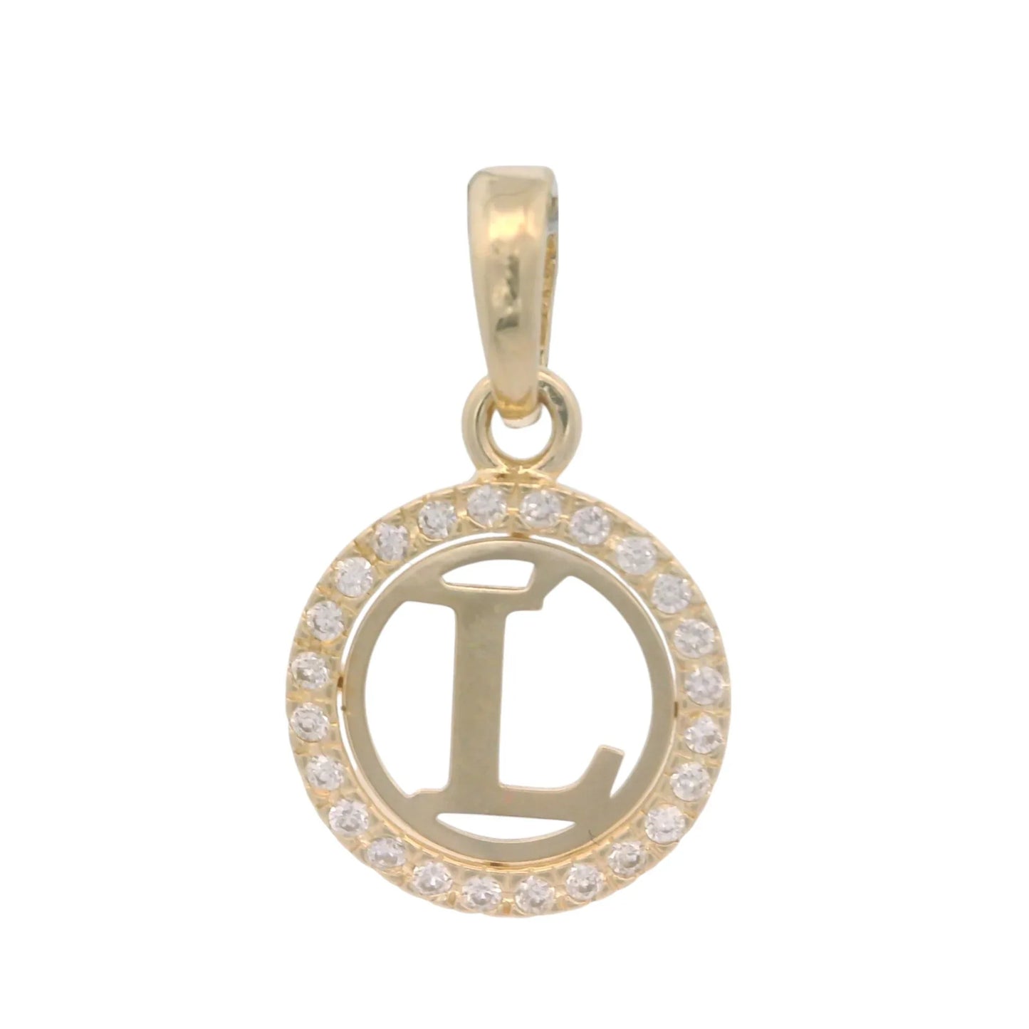 Pandantiv - Initiala "L" - pietre zirconia - Antonia Gold